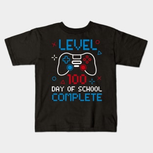 100 Days Video Game Level 100 Days of School Completed Kids T-Shirt